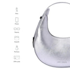 Avril Lunar Silver Shoulder Bag - Lino Perros