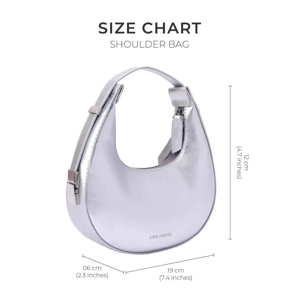 Avril Lunar Silver Shoulder Bag - Lino Perros
