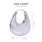 Avril Lunar Silver Shoulder Bag - Lino Perros