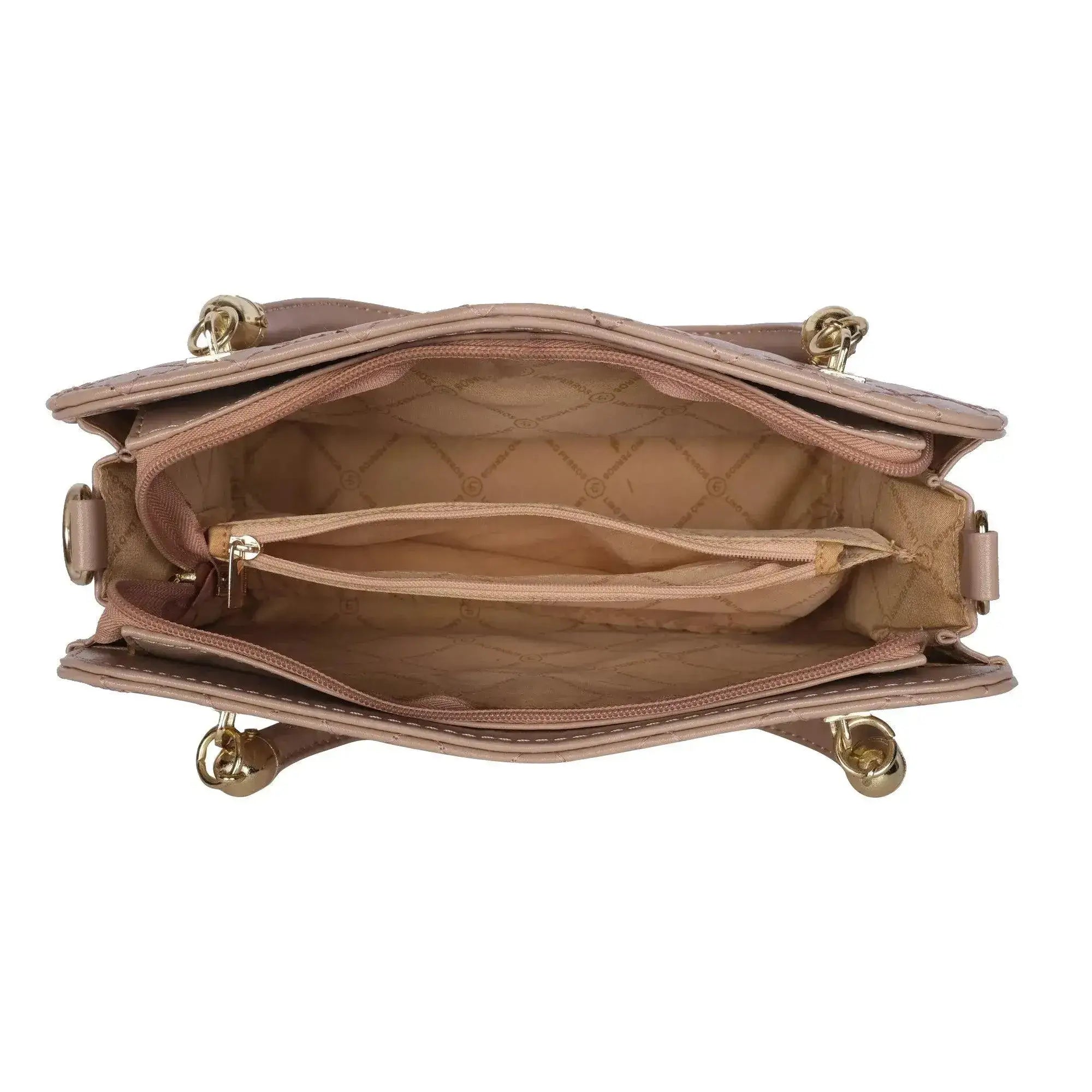 Avril Madame Beige Satchel Bag - Lino Perros