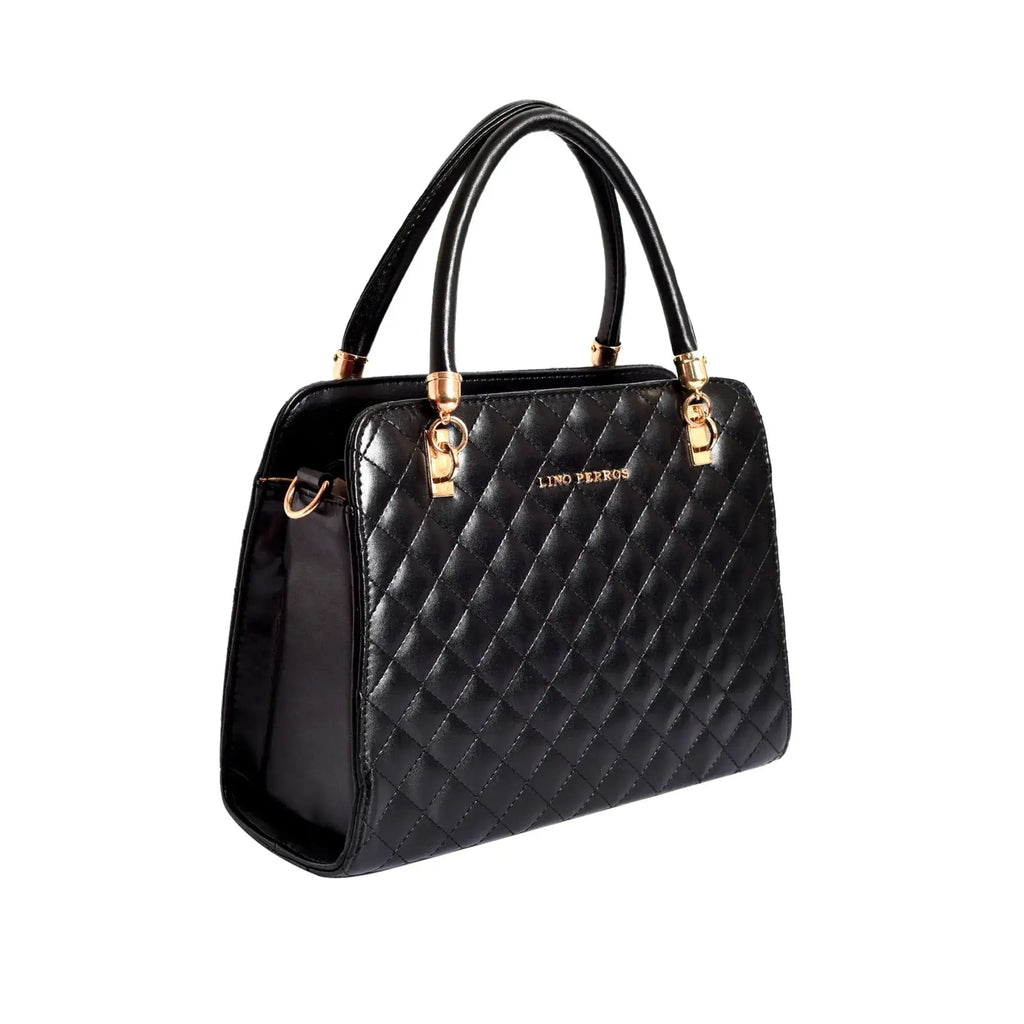 Avril Madame Black Satchel Bag - Lino Perros