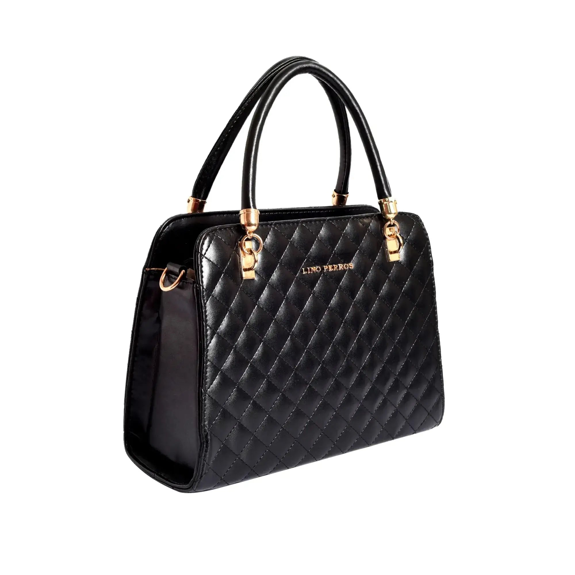 Avril Madame Black Satchel Bag - Lino Perros