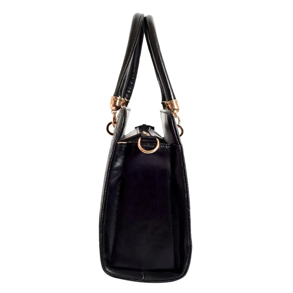 Avril Madame Black Satchel Bag - Lino Perros