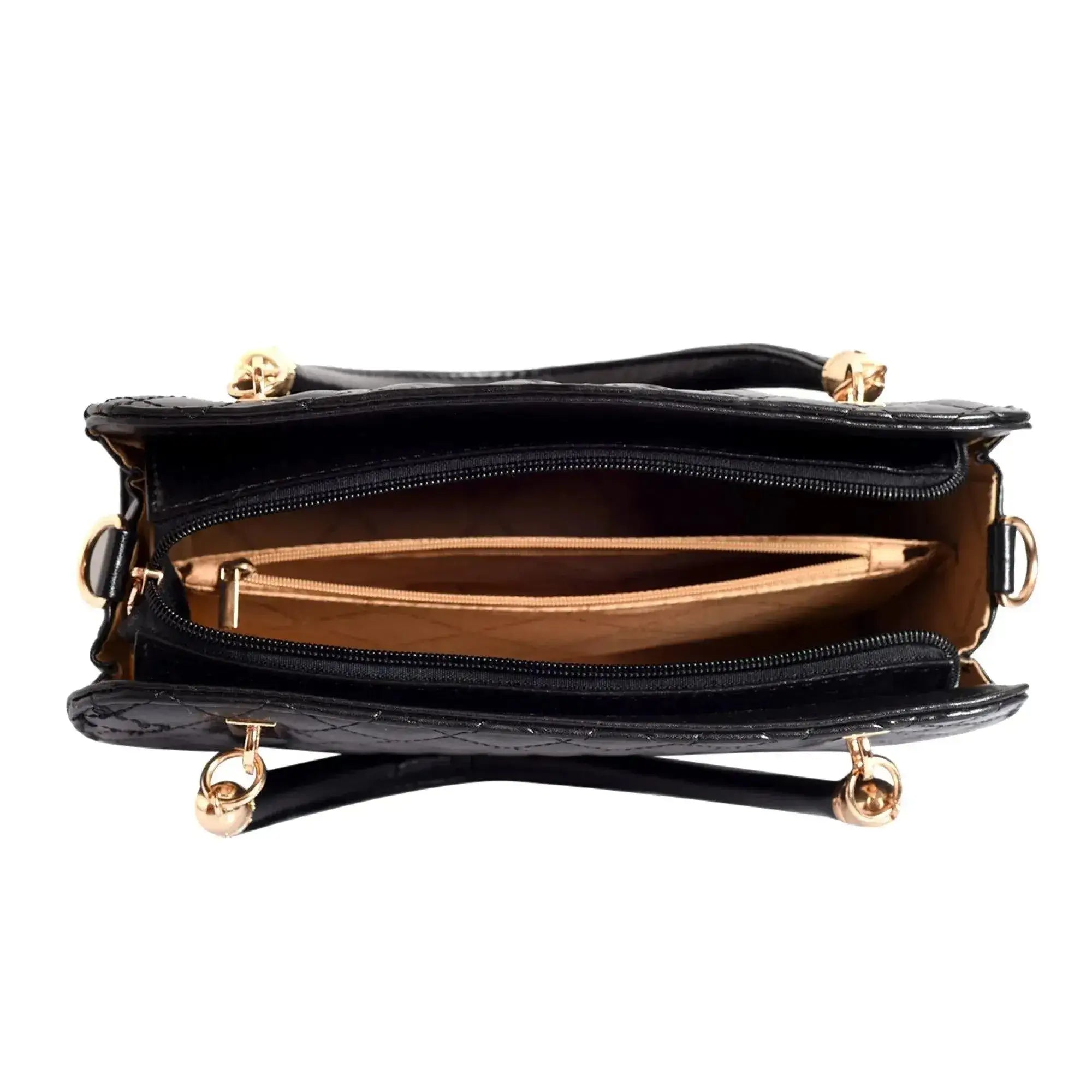 Avril Madame Black Satchel Bag - Lino Perros
