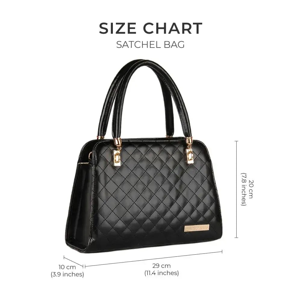 Avril Madame Black Satchel Bag - Lino Perros