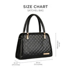 Avril Madame Black Satchel Bag - Lino Perros