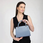 Avril Madame Soft Blue Satchel Bag - Lino Perros