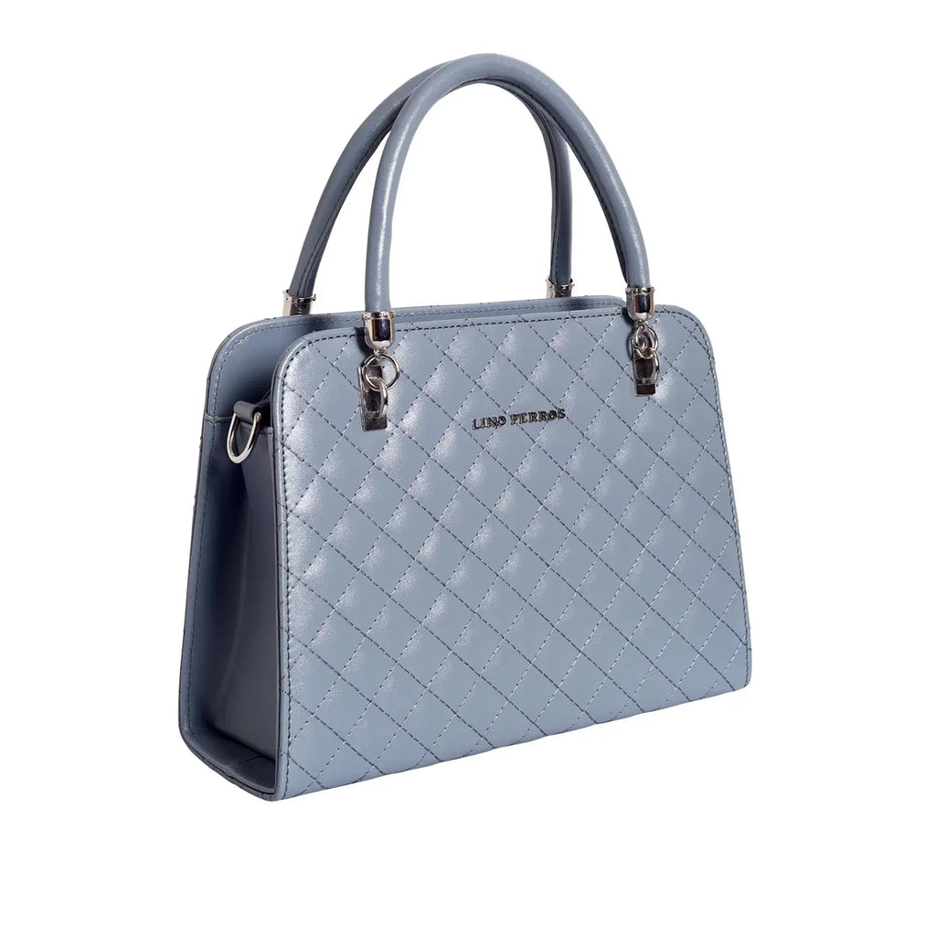 Avril Madame Soft Blue Satchel Bag - Lino Perros