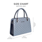 Avril Madame Soft Blue Satchel Bag - Lino Perros