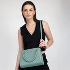 Avril Madame Soft Green Satchel Bag - Lino Perros