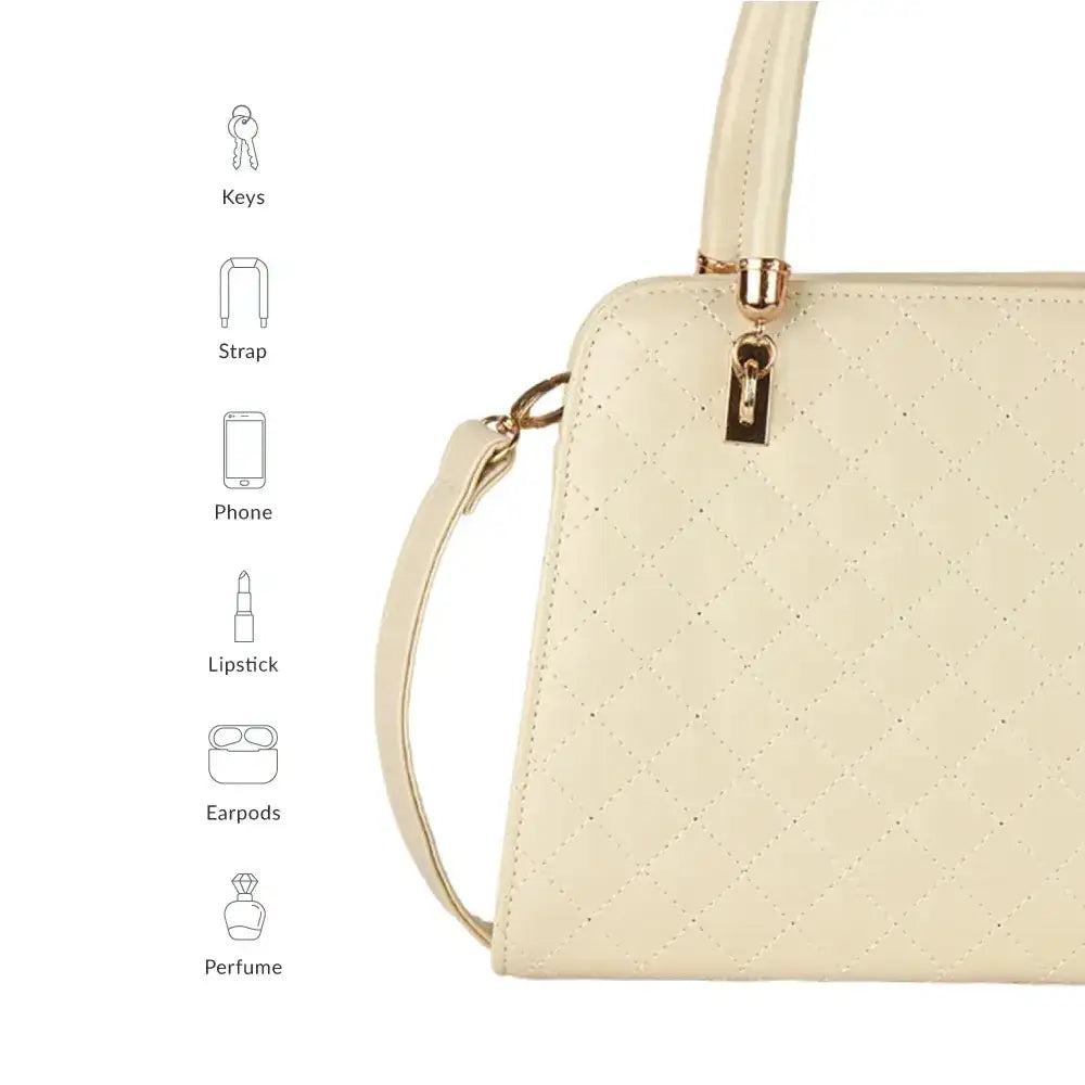 Avril Madame White Satchel Bag - Lino Perros