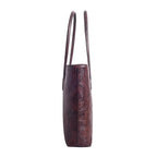Avril Minimalist Floral Brown Tote Bag - Lino Perros