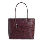 Avril Minimalist Floral Brown Tote Bag - Lino Perros