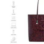 Avril Minimalist Floral Brown Tote Bag - Lino Perros