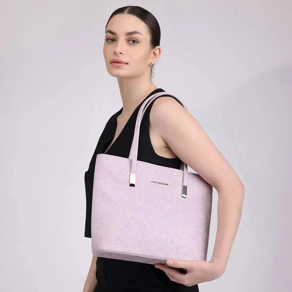 Avril Minimalist Floral Lavender Tote Bag - Lino Perros