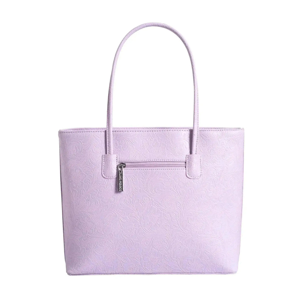 Avril Minimalist Floral Lavender Tote Bag - Lino Perros