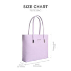 Avril Minimalist Floral Lavender Tote Bag - Lino Perros