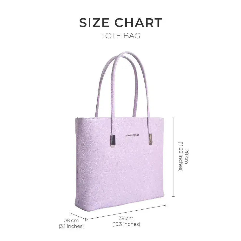 Avril Minimalist Floral Lavender Tote Bag - Lino Perros
