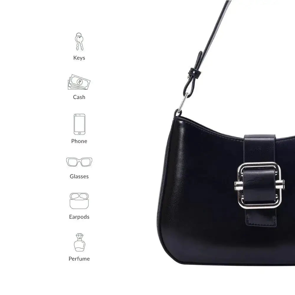 Avril Neutral Black Shoulder bag - Lino Perros
