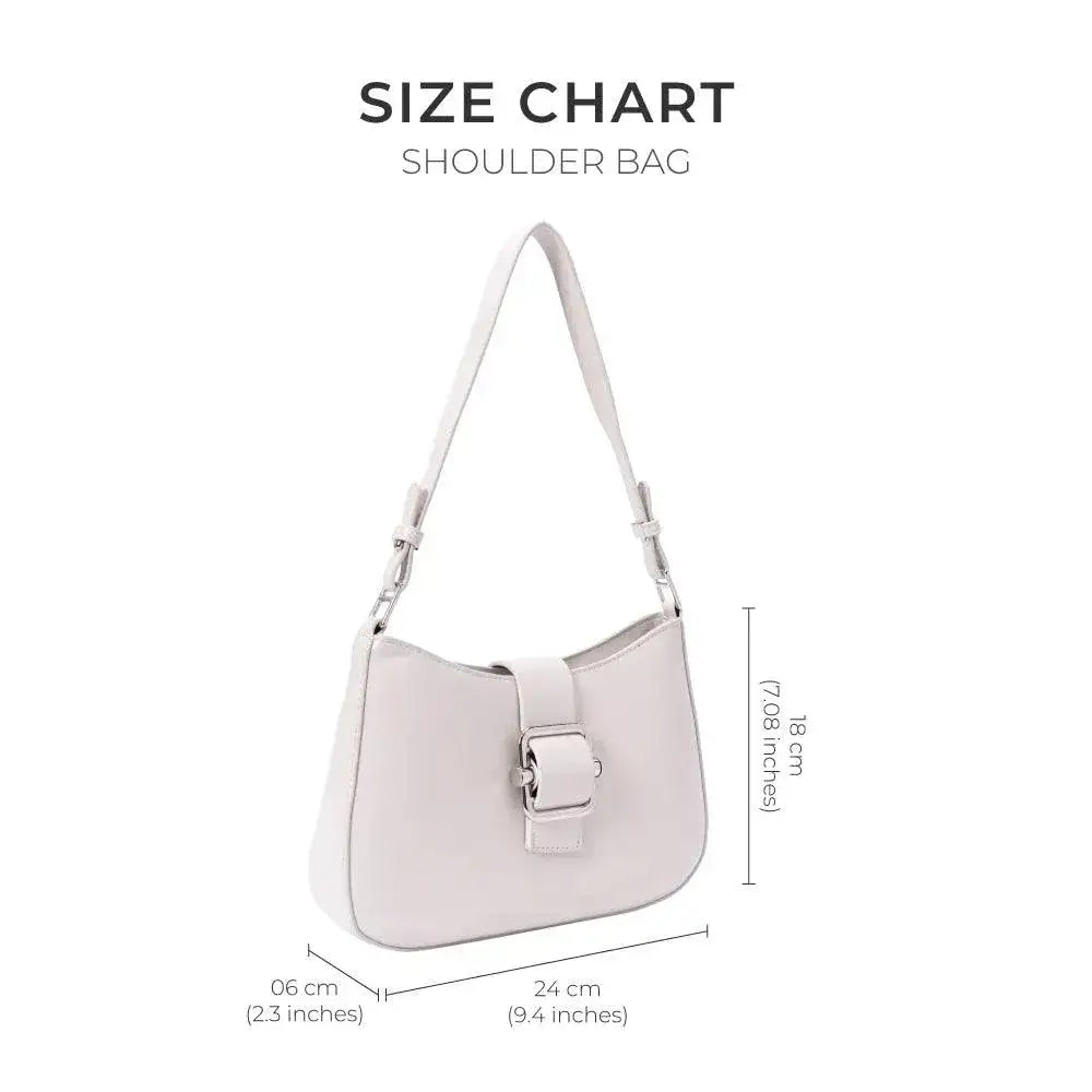 Avril Neutral White Shoulder Bag - Lino Perros