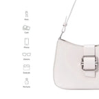 Avril Neutral White Shoulder Bag - Lino Perros
