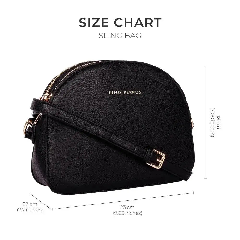 Avril Pastel Black Sling Bag - Lino Perros