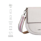 Avril Saddle White Sling Bag - Lino Perros