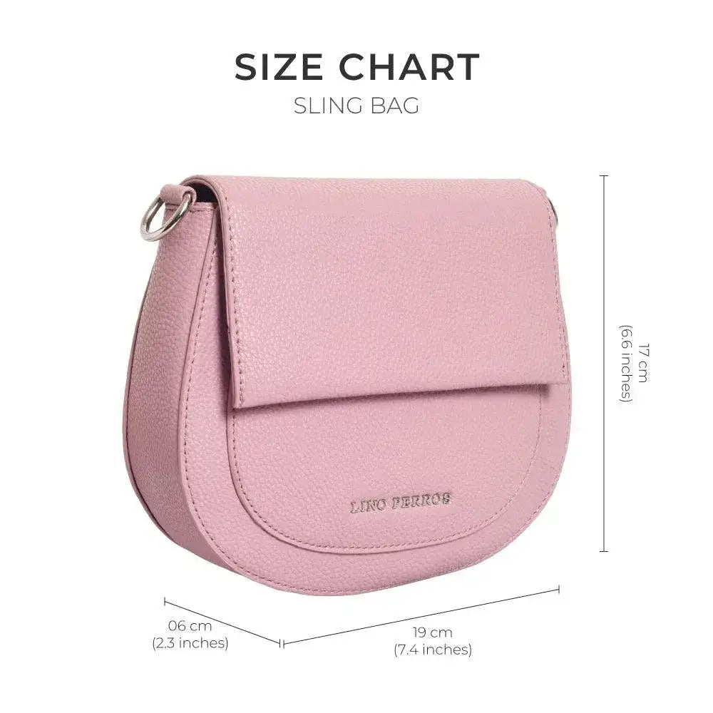 Avril Saddle Pink Sling Bag - Lino Perros
