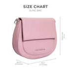 Avril Saddle Pink Sling Bag - Lino Perros