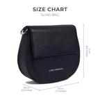 Avril Saddle Black Sling Bag - Lino Perros