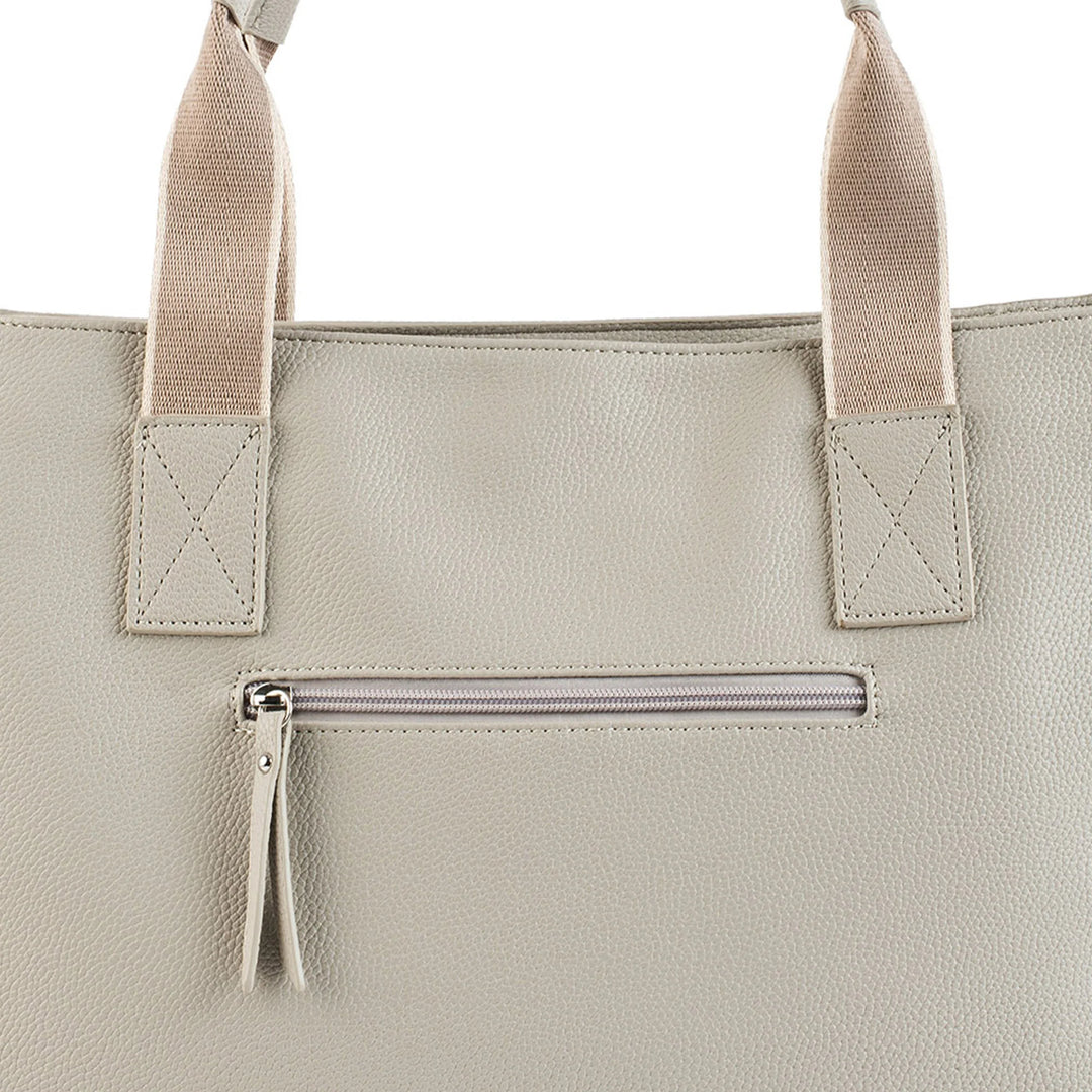 Avril Soft Body Charm Beige Tote Bag