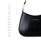 Avril Style Black Shoulder Bag - Lino Perros