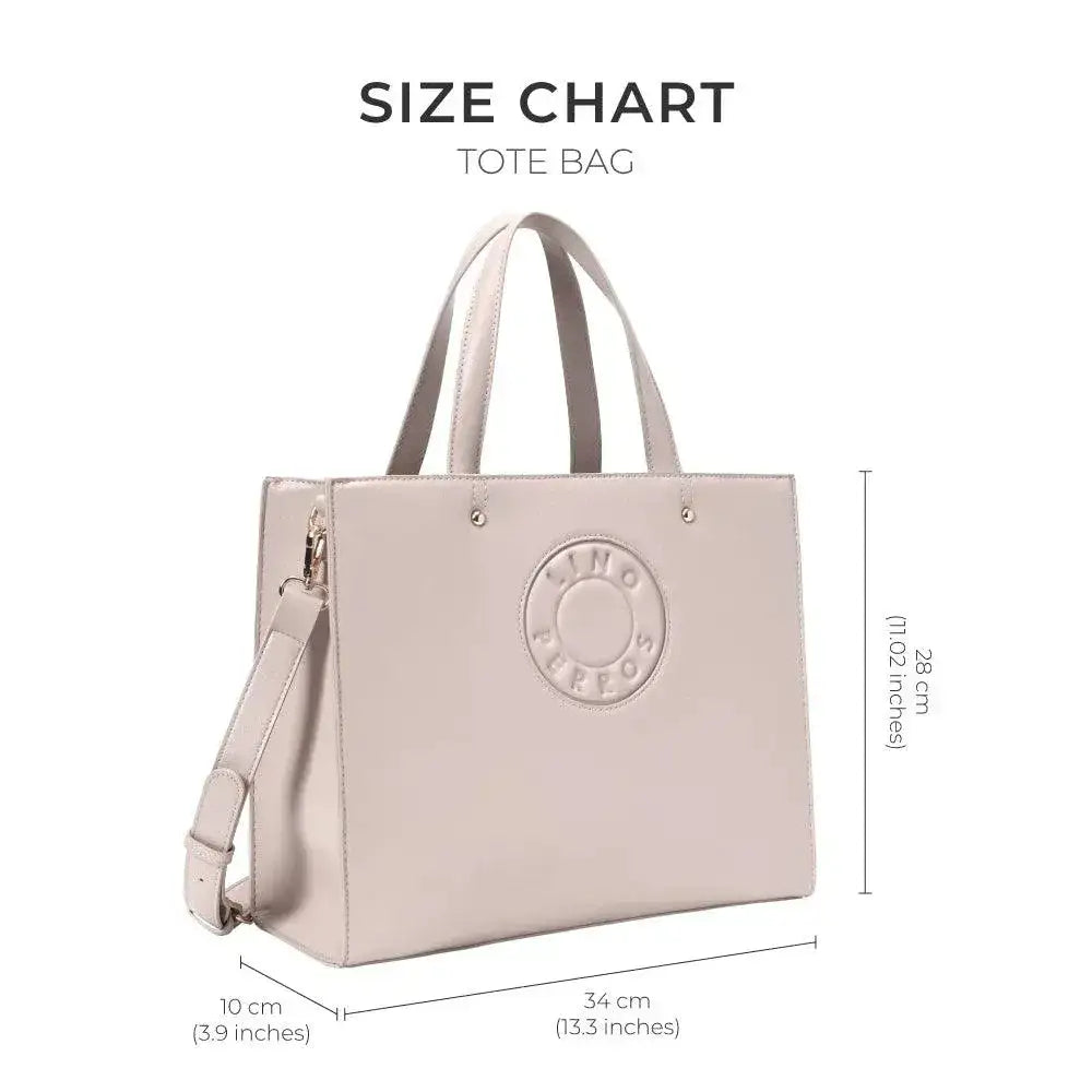 Avril The Trendy Beige Office Tote Bag - Lino Perros