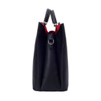 Avril Top Handle Black Satchel Bag - Lino Perros