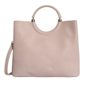 Avril Top Handle Beige Satchel Bag