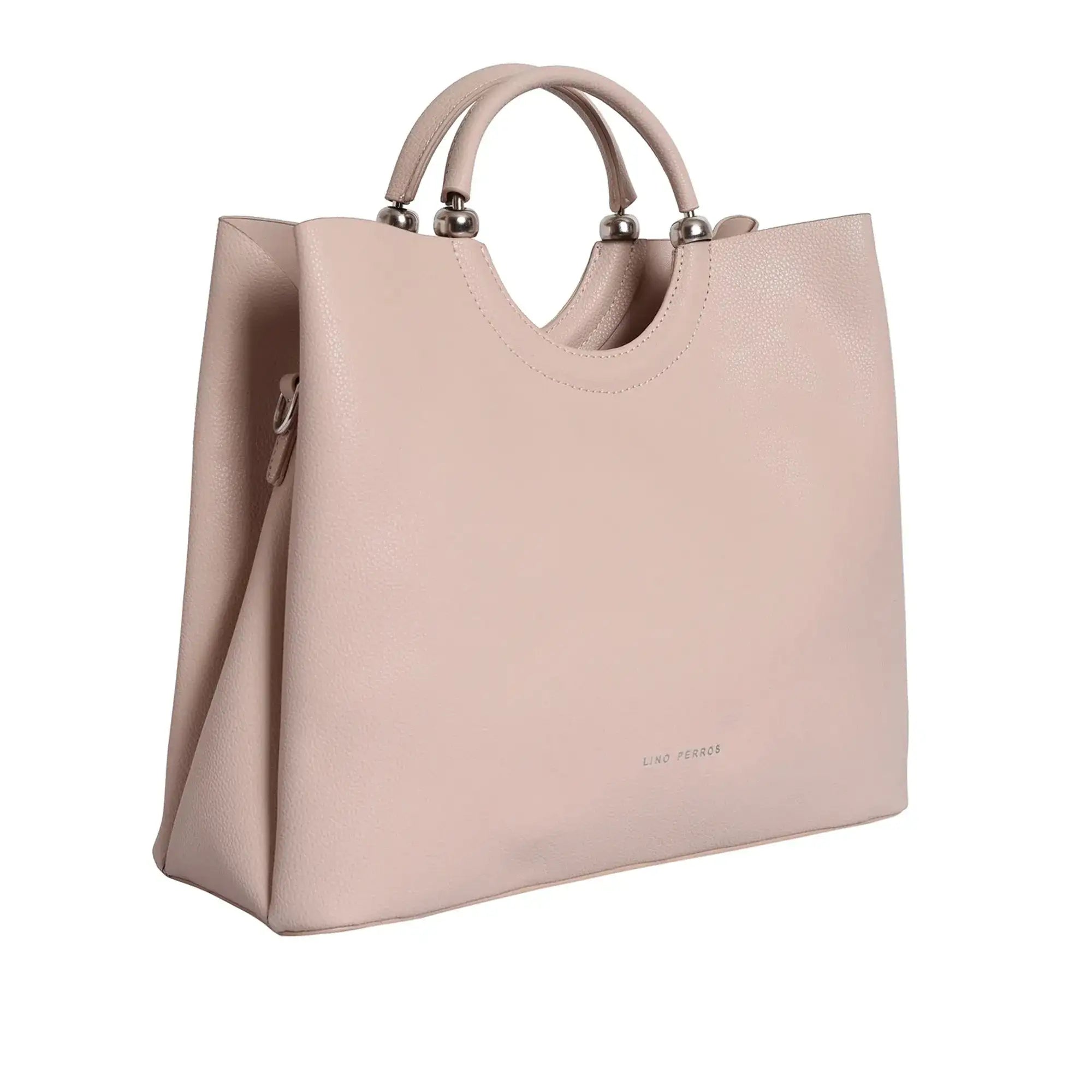 Avril Top Handle Beige Satchel Bag - Lino Perros