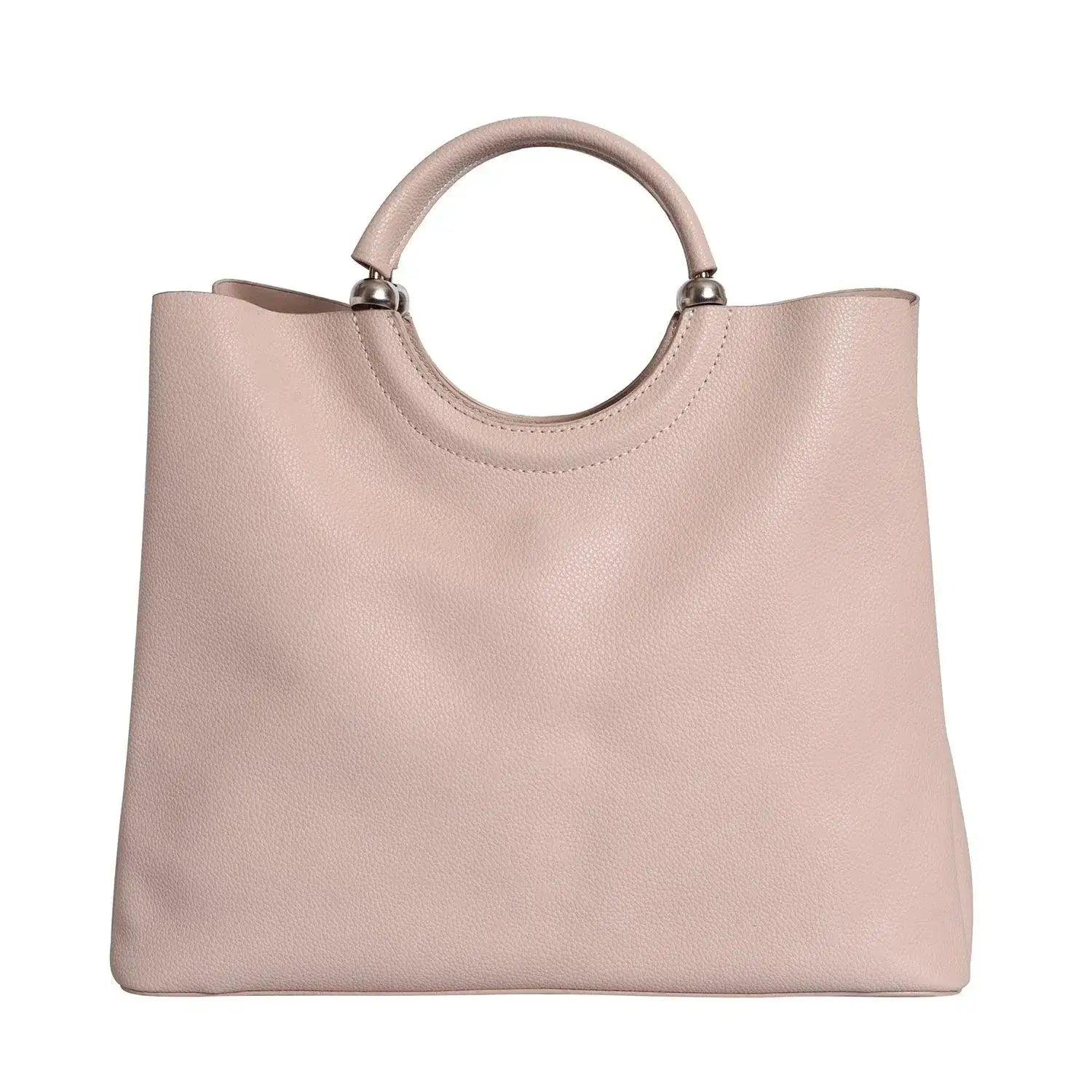 Avril Top Handle Beige Satchel Bag - Lino Perros