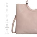 Avril Top Handle Beige Satchel Bag - Lino Perros