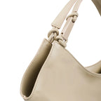 Avril White Slouchy Beige Bucket Hobo - Lino Perros