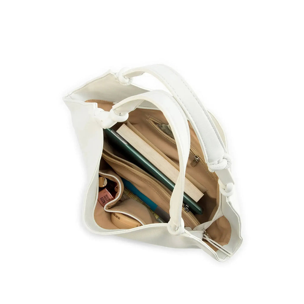 Avril White Slouchy Bucket White Hobo - Lino Perros