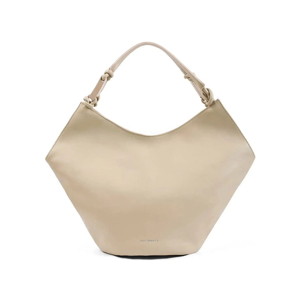 Avril White Slouchy Beige Bucket Hobo - Lino Perros