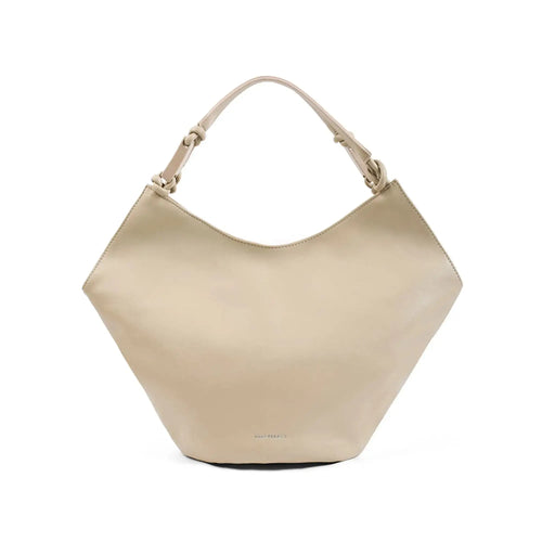 Avril White Slouchy Beige Bucket Hobo - Lino Perros