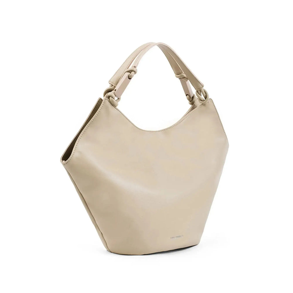 Avril White Slouchy Beige Bucket Hobo - Lino Perros