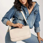 Blythe Chic Beige Shoulder Bag - Lino Perros