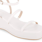 Bowie Casual Platform Off White Sandals - Lino Perros