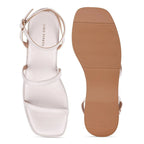 Bowie Casual Platform Off White Sandals - Lino Perros