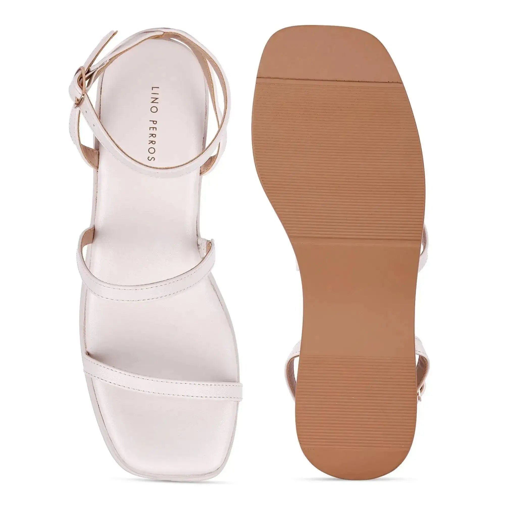 Bowie Casual Platform Off White Sandals - Lino Perros
