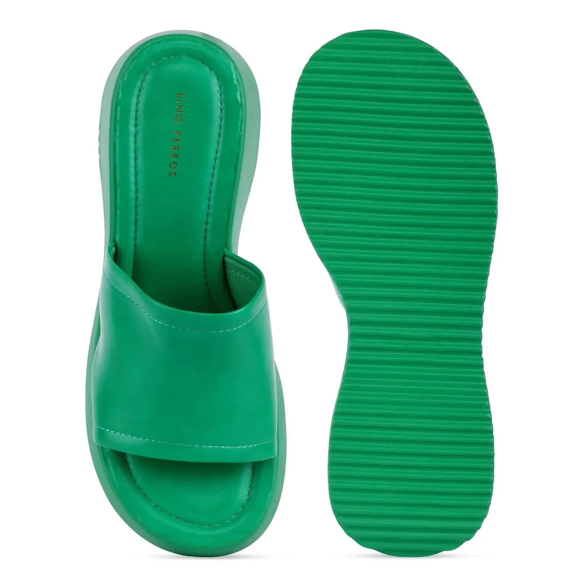 Bowie Everyday Platform Green Sliders - Lino Perros