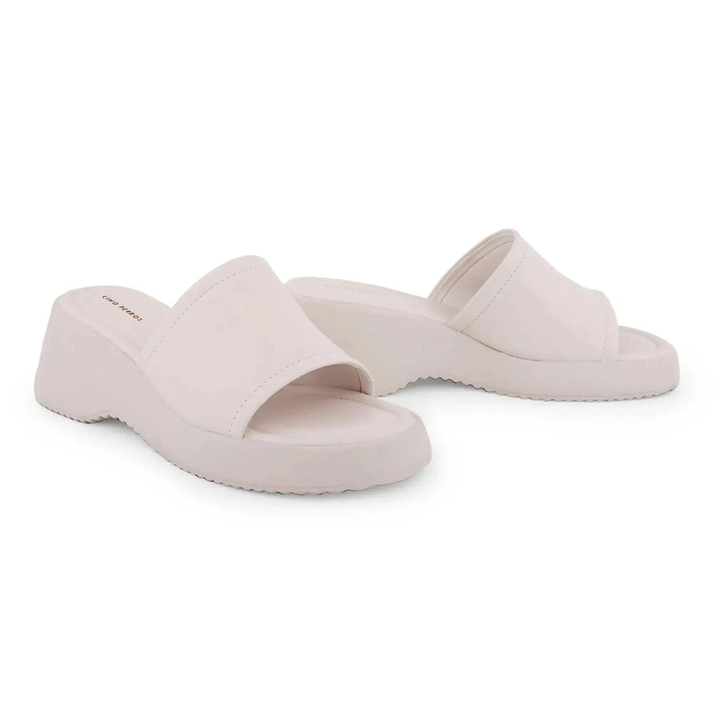 Bowie Everyday Platform Off White Sliders - Lino Perros