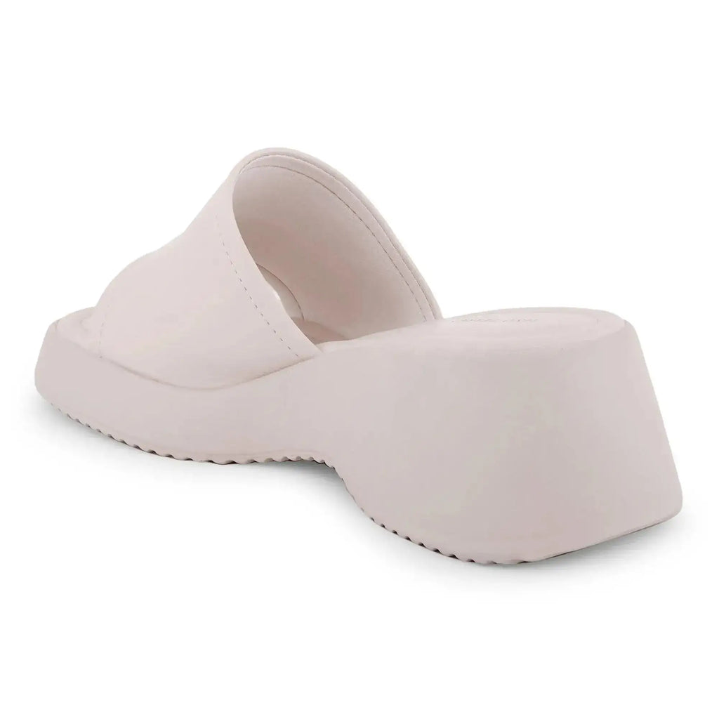 Bowie Everyday Platform Off White Sliders - Lino Perros